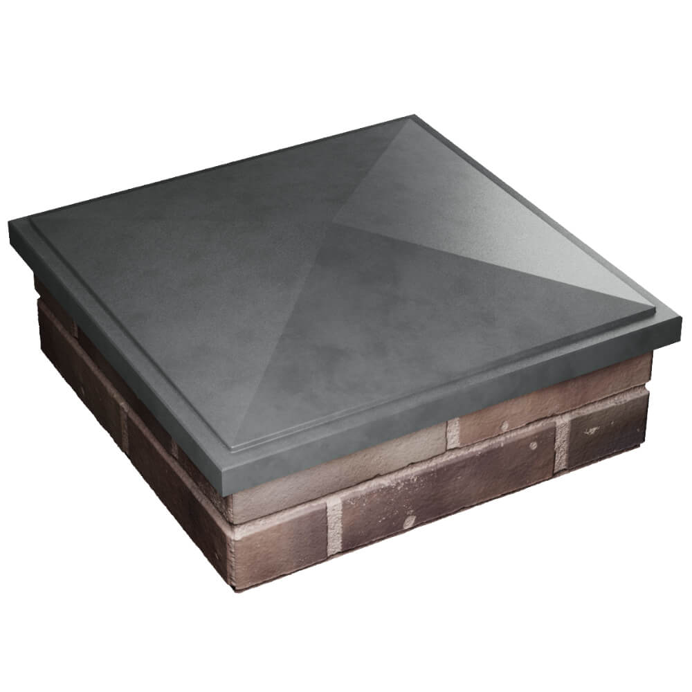 Колпак Zking БонаМоно Серый на столб 2х2 кирпича (515х515, 530х530мм) в Брянске фото