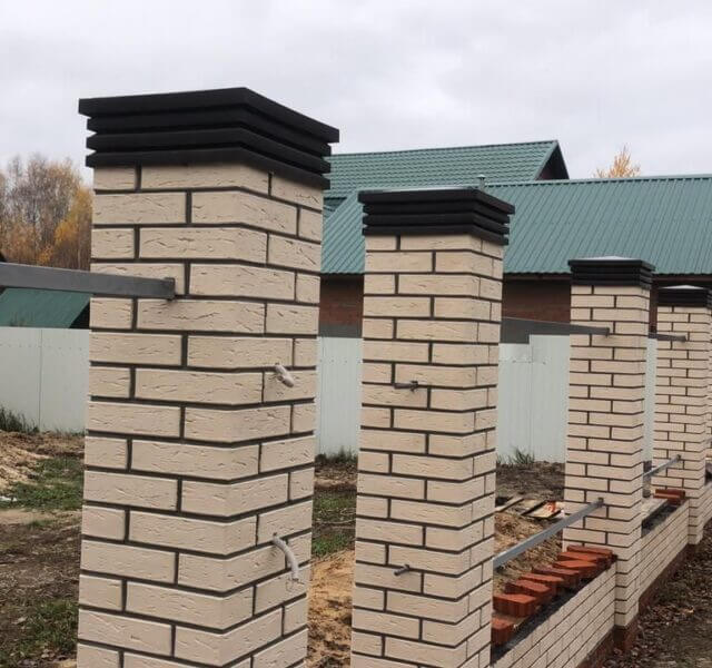 Колпак Zking Бона ХайТек Коричневый на столб 1.5х1.5 кирпича (385х385мм) в Брянске фото