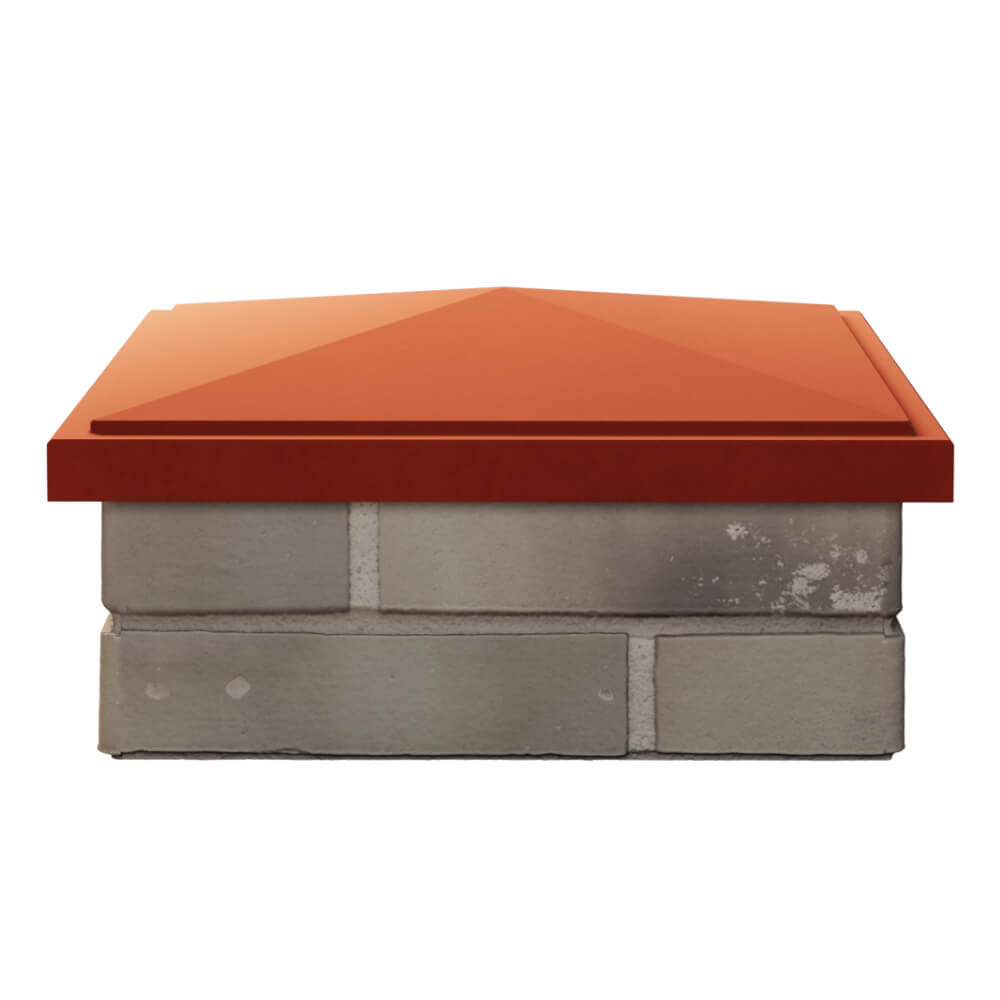 Колпак Zking БонаМоно Красный на столб 1.5х1.5 кирпича (385х385, 400х400мм) Брянск фото