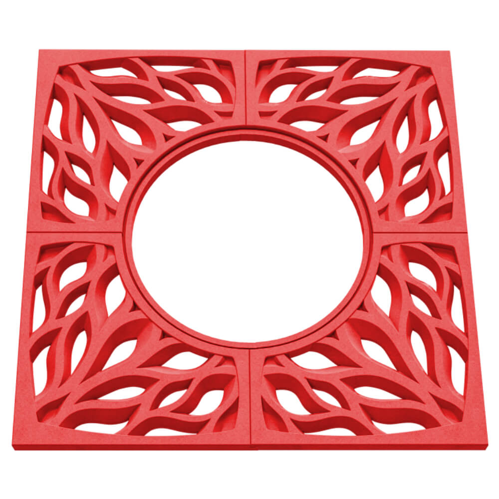 Приствольная решетка для дерева ZKING CRUST 1.2х1.2м Красная в Брянске фото