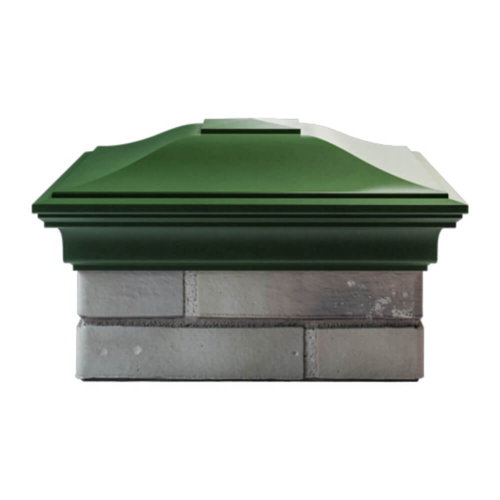 Колпак Zking Монблан Зеленый на столб 1.5х1.5 еврокирпича 0.7НФ (355х355мм) Брянск фото