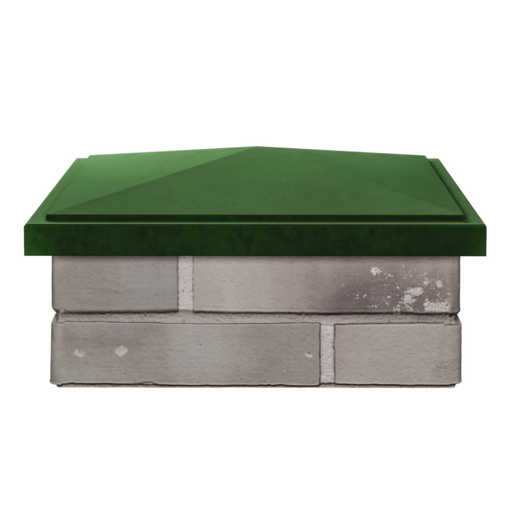 Колпак Zking БонаМоно Зеленый на столб 1.5х1.5 кирпича (385х385, 400х400мм) Брянск фото