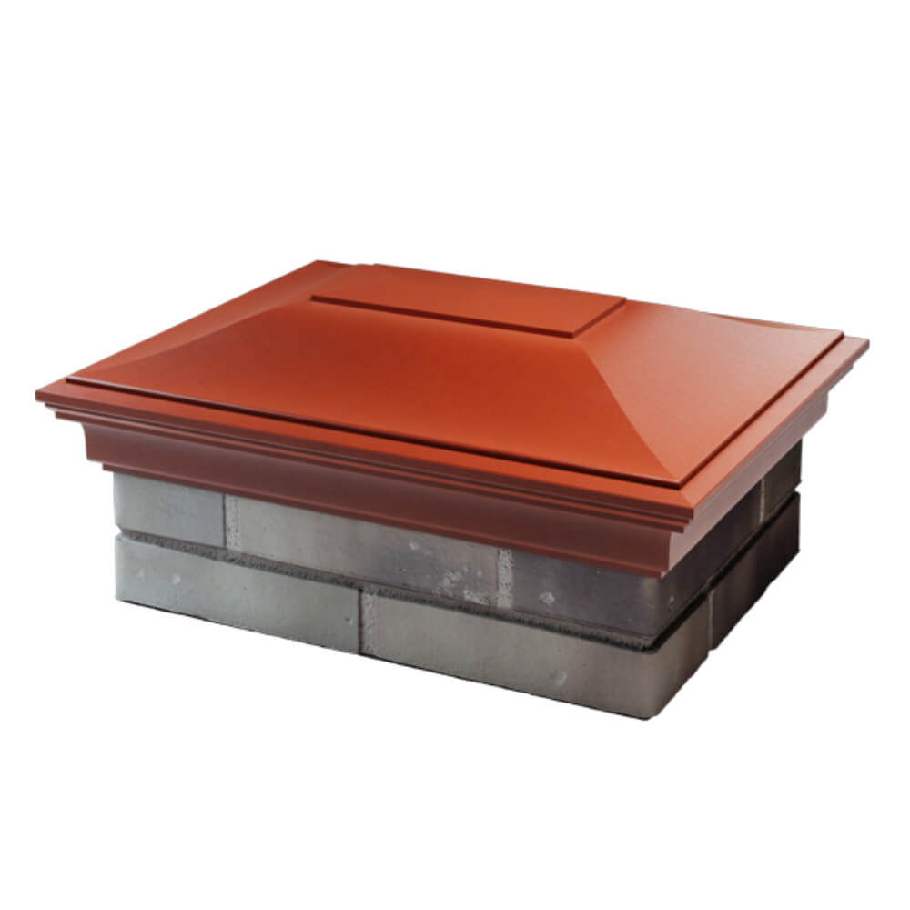 Колпак Zking Монблан Красный на столб 2х1.5 кирпича (515х385мм) в Брянске фото