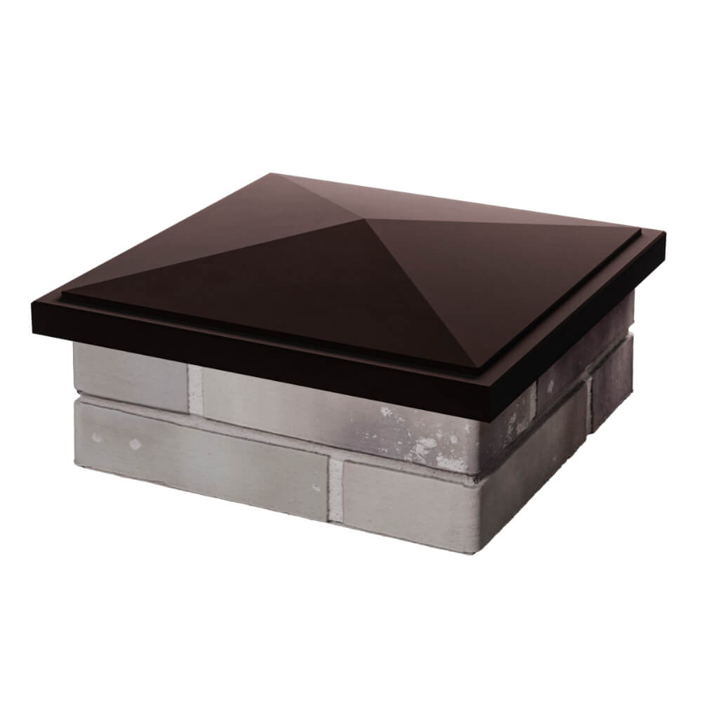 Колпак Zking БонаМоно Коричневый на столб 1.5х1.5 кирпича (385х385, 400х400мм) в Брянске фото