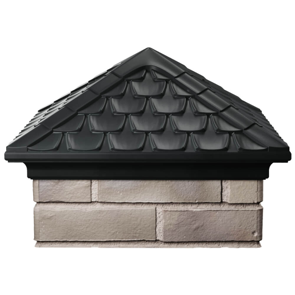 Колпак Zking Эльбрус Черный на столб 1.5х1.5 кирпича (385х385мм) Брянск фото