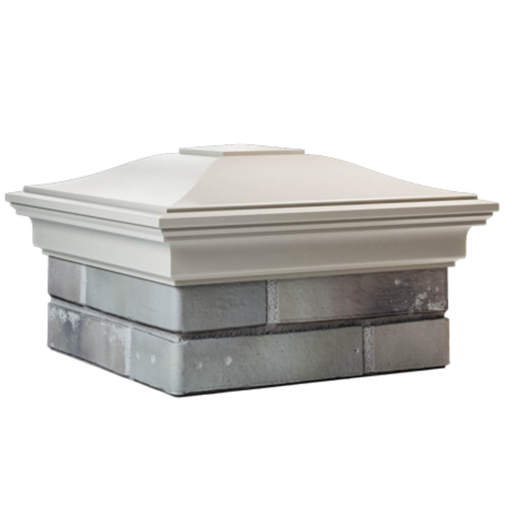 Колпак Zking Монблан Бежевый на столб 1.5х1.5 кирпича (385х385мм) в Брянске фото