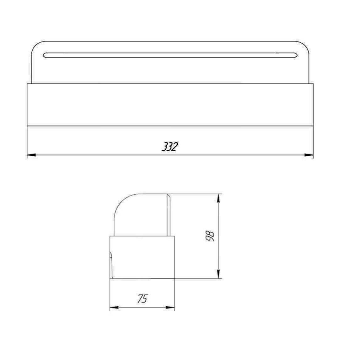 LED Светильник для шаговой плиты STONE Графитовый Серый 330х75х98мм в Брянске фото