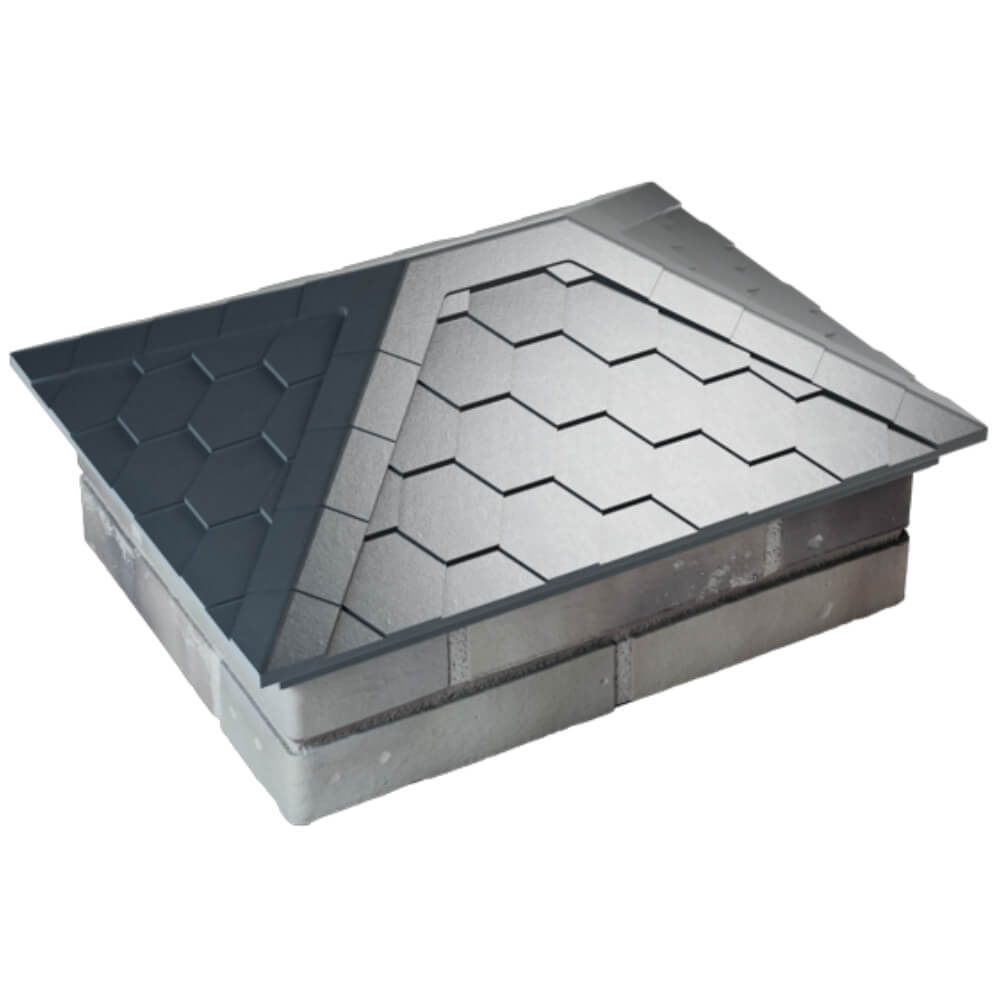 Колпак Zking Эверест Серый на столб 2х1.5 кирпича (520х390мм) Брянск фото