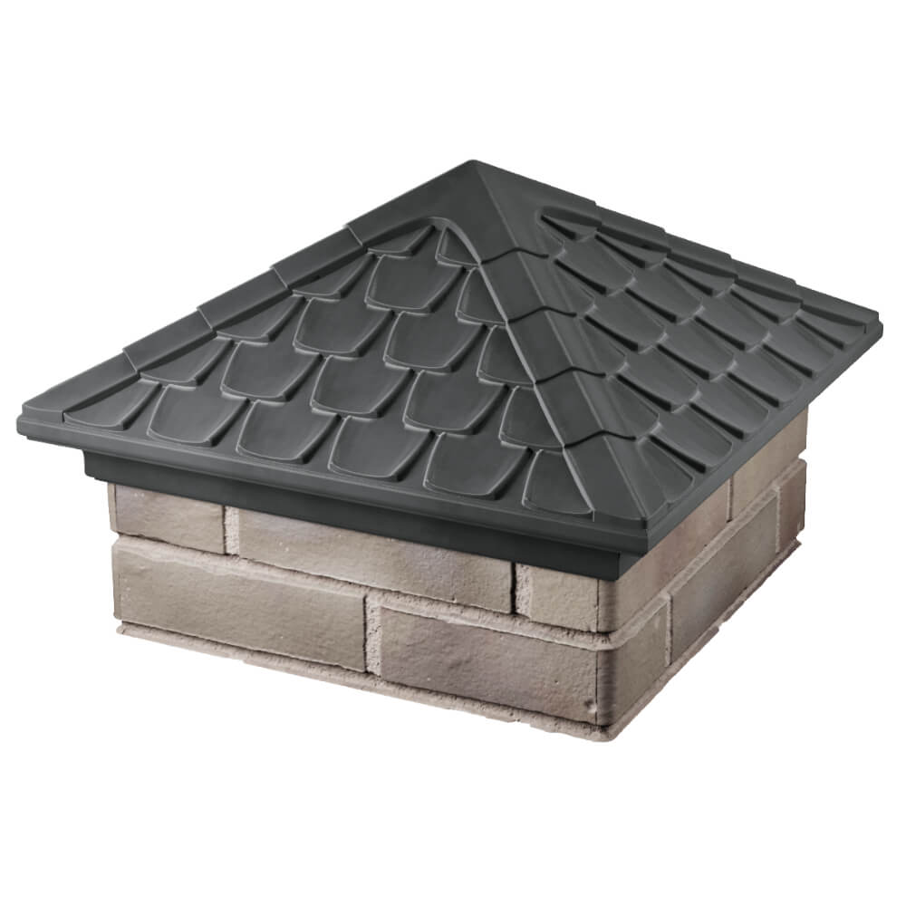 Колпак Zking Эльбрус Серый на столб 1.5х1.5 кирпича (385х385мм) в Брянске фото