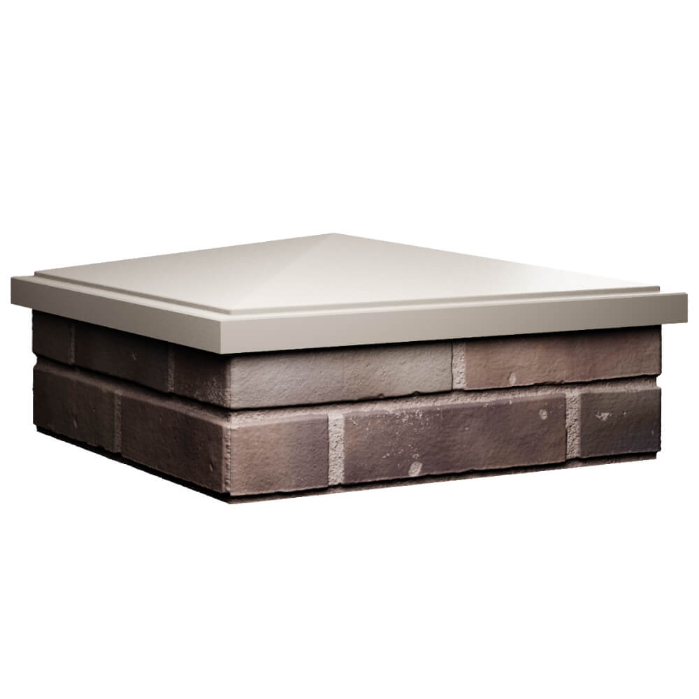 Колпак Zking БонаМоно Бежевый на столб 2х2 кирпича (515х515, 530х530мм) в Брянске фото