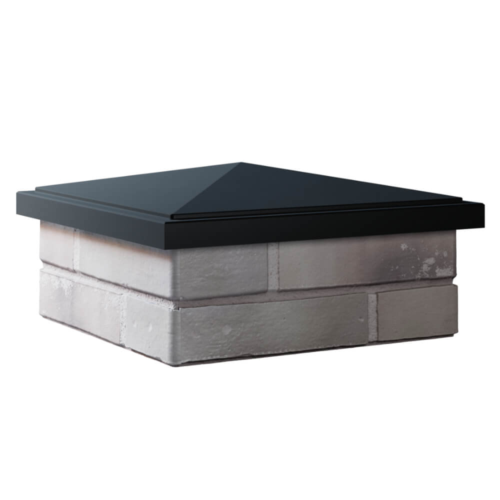 Колпак Zking БонаМоно Черный на столб 1.5х1.5 кирпича (385х385, 400х400мм) в Брянске фото