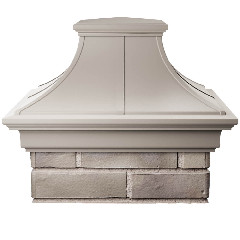 Колпак Zking Монблан Премиум Бежевый на столб 1.5х1.5 кирпича (385х385мм) Брянск фото