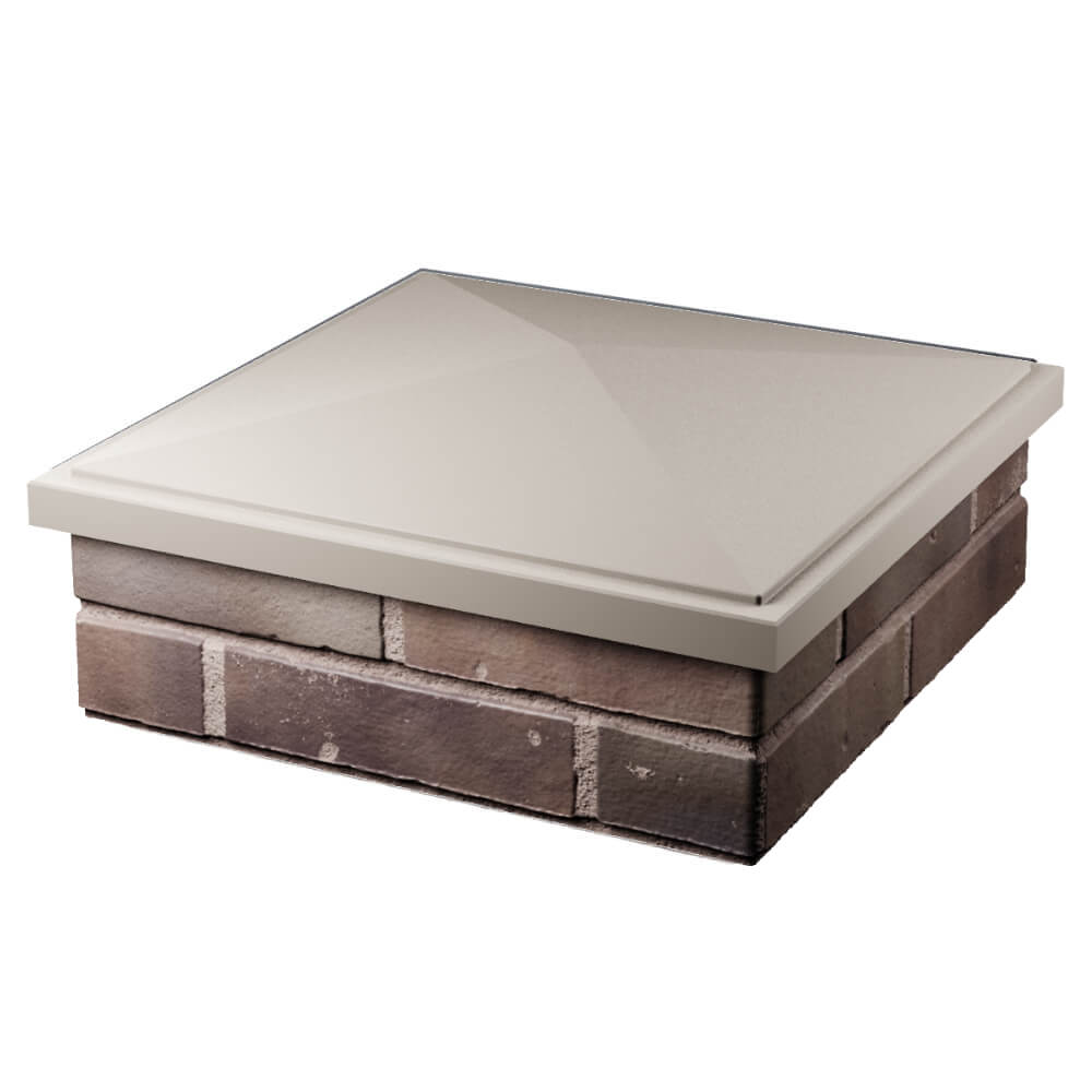 Колпак Zking БонаМоно Бежевый на столб 2х2 кирпича (515х515, 530х530мм) в Брянске фото