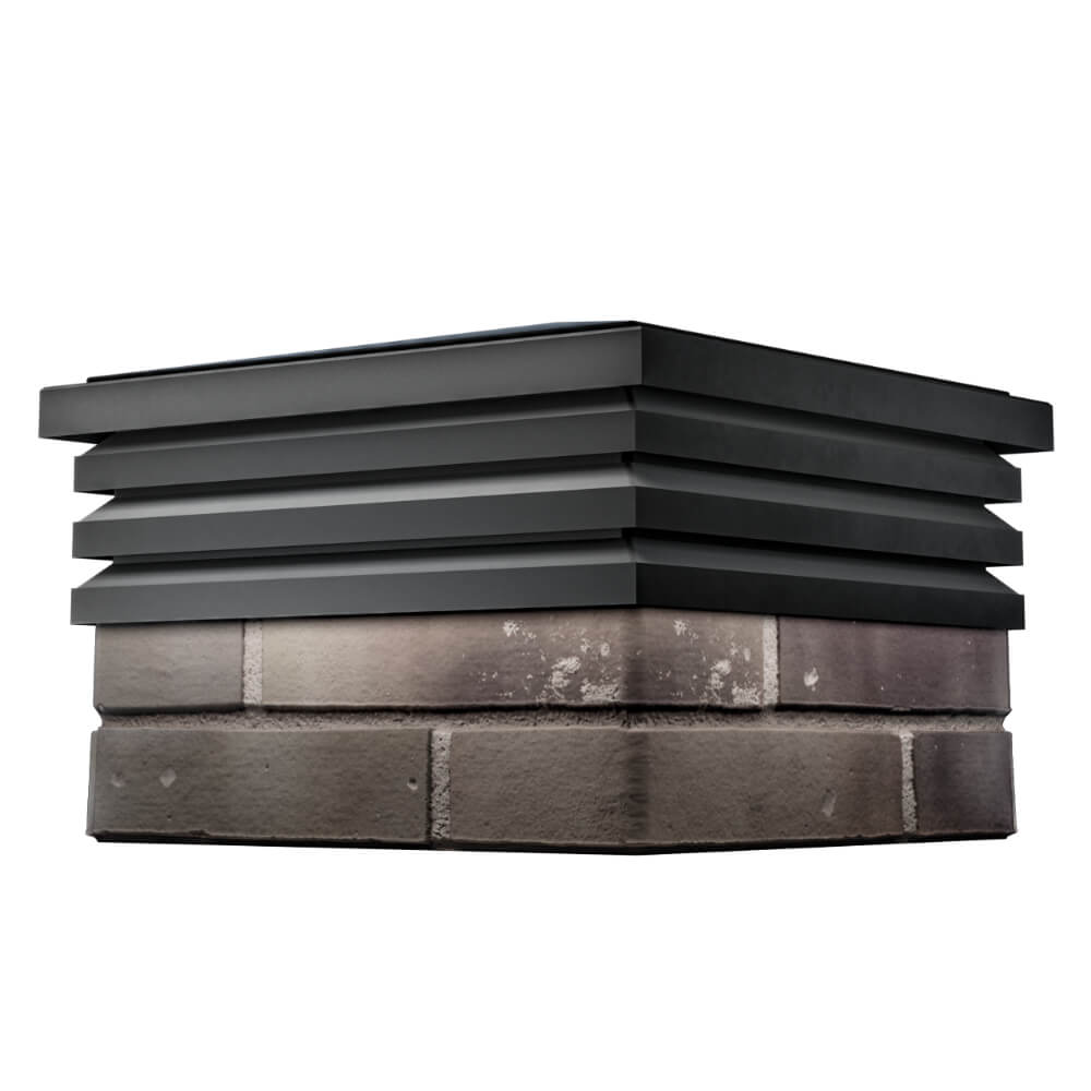 Колпак Zking Бона ХайТек Черный на столб 1.5х1.5 кирпича (385х385мм) в Брянске фото