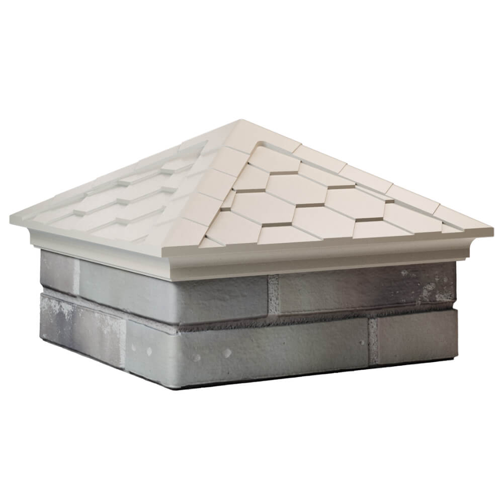 Колпак Zking Эверест Бежевый на столб 1.5х1.5 кирпича (390х390мм) в Брянске фото