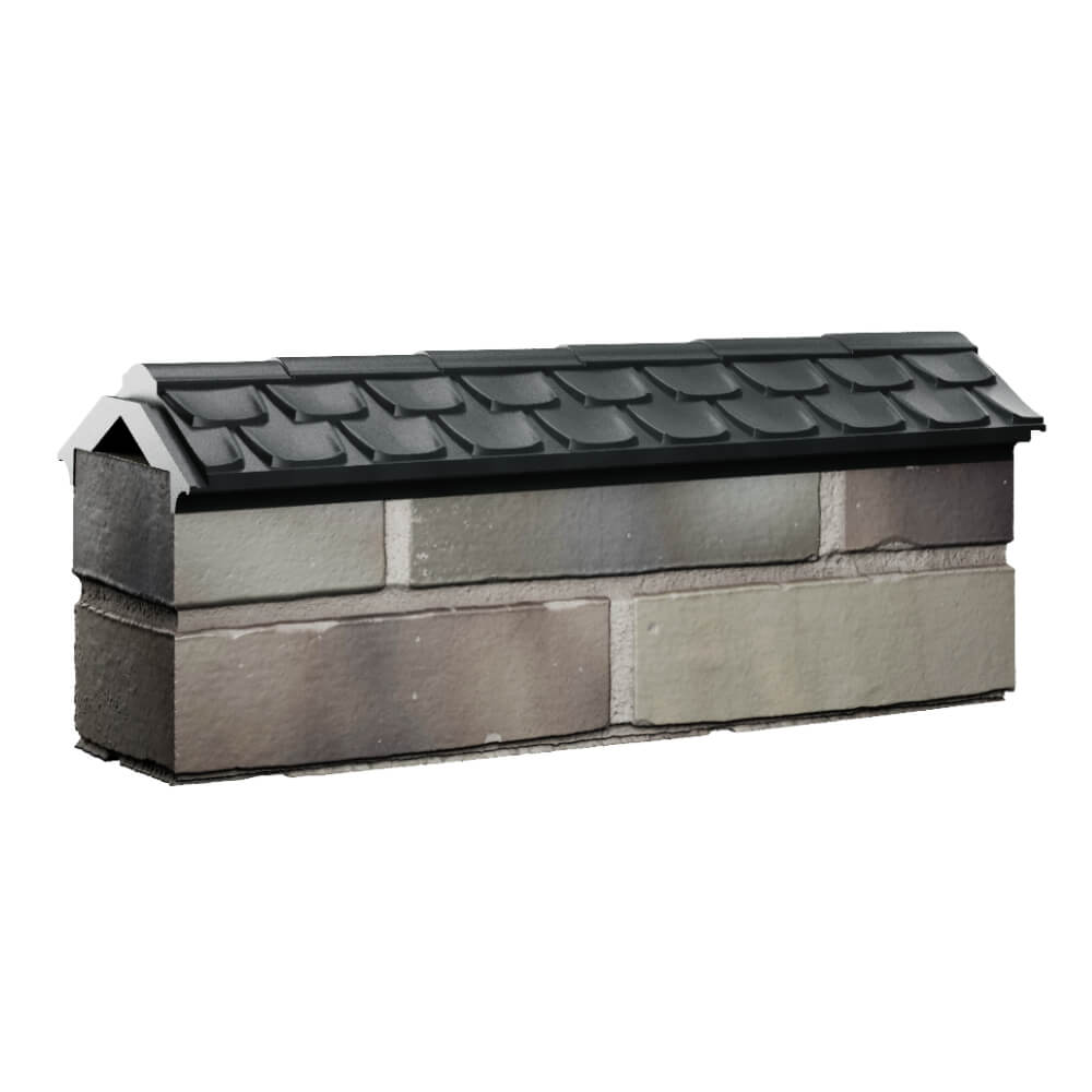 Парапет Zking Эльбрус Черный с посадкой на 0.5 кирпича (130мм) Брянск фото