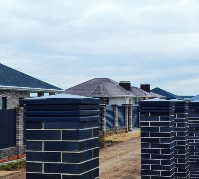 Колпак Zking Бона ХайТек Серый на столб 1.5х1.5 кирпича (385х385мм) в Брянске фото