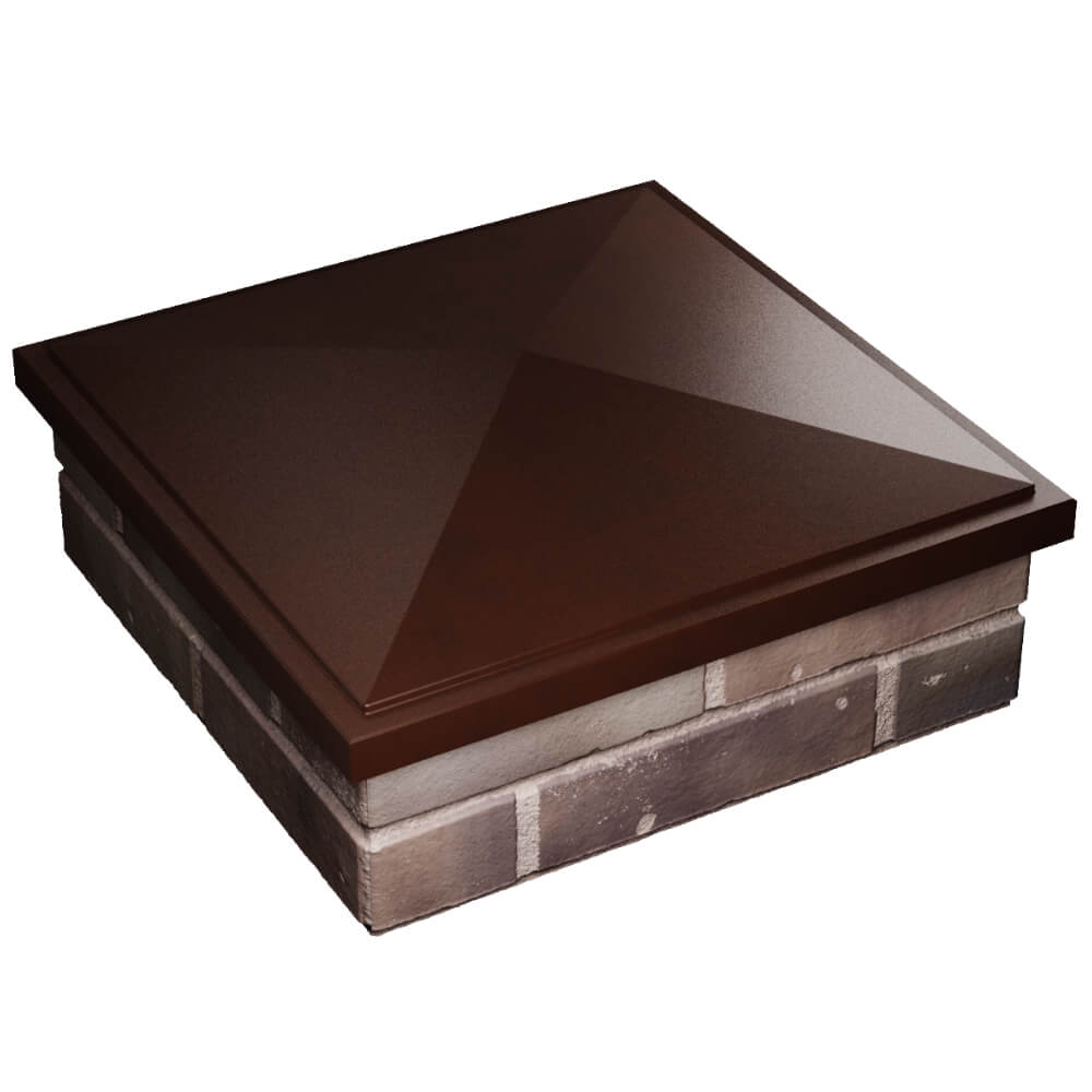 Колпак Zking БонаМоно Коричневый на столб 2х2 кирпича (515х515, 530х530мм) в Брянске фото