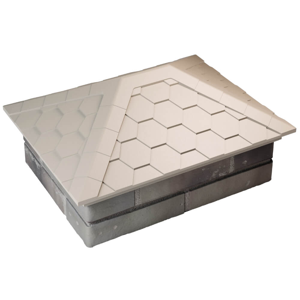 Колпак Zking Эверест Бежевый на столб 2х1.5 кирпича (520х390мм) Брянск фото