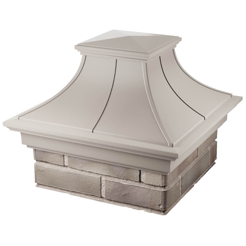 Колпак Zking Монблан Премиум Бежевый на столб 1.5х1.5 кирпича (385х385мм) в Брянске фото