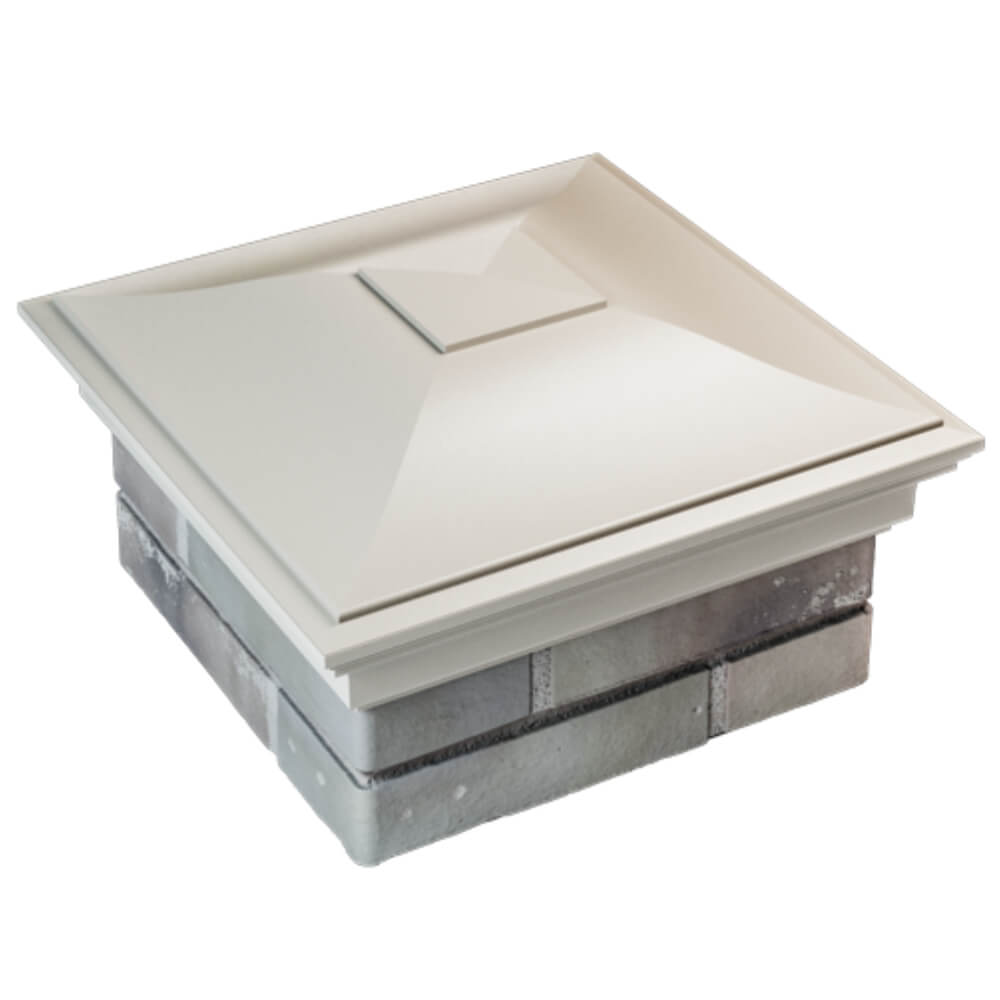 Колпак Zking Монблан Бежевый на столб 1.5х1.5 кирпича (385х385мм) в Брянске фото