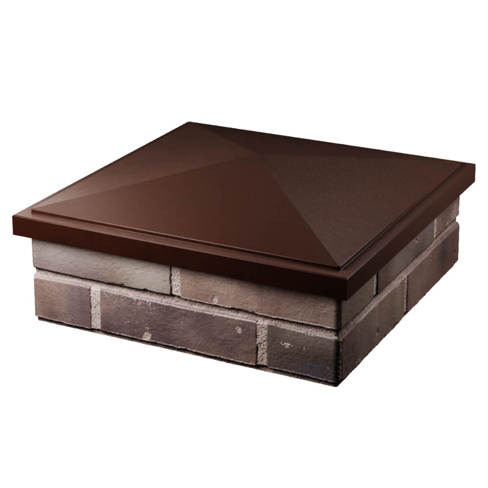 Колпак Zking БонаМоно Коричневый на столб 2х2 кирпича (515х515, 530х530мм) в Брянске фото