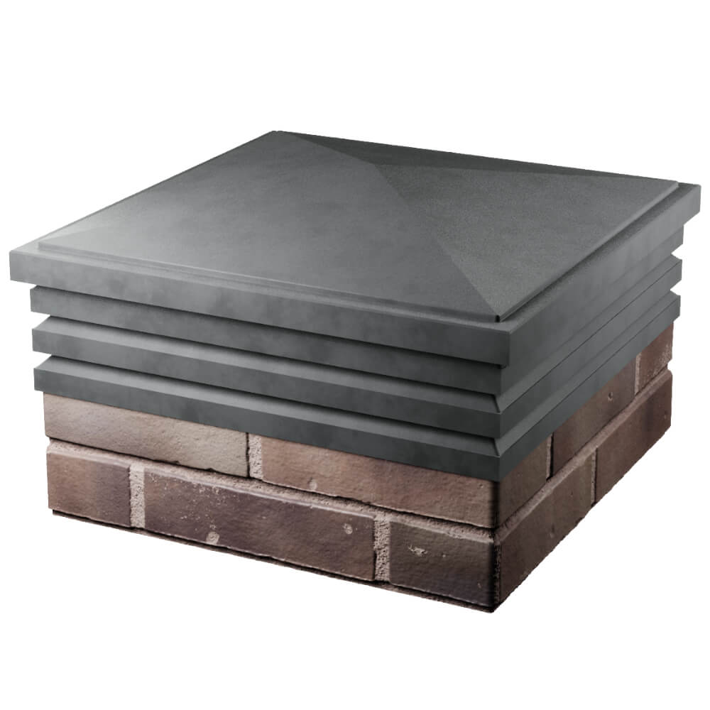 Колпак Zking Бона ХайТек Серый на столб 2х2 кирпича (513х513мм) в Брянске фото