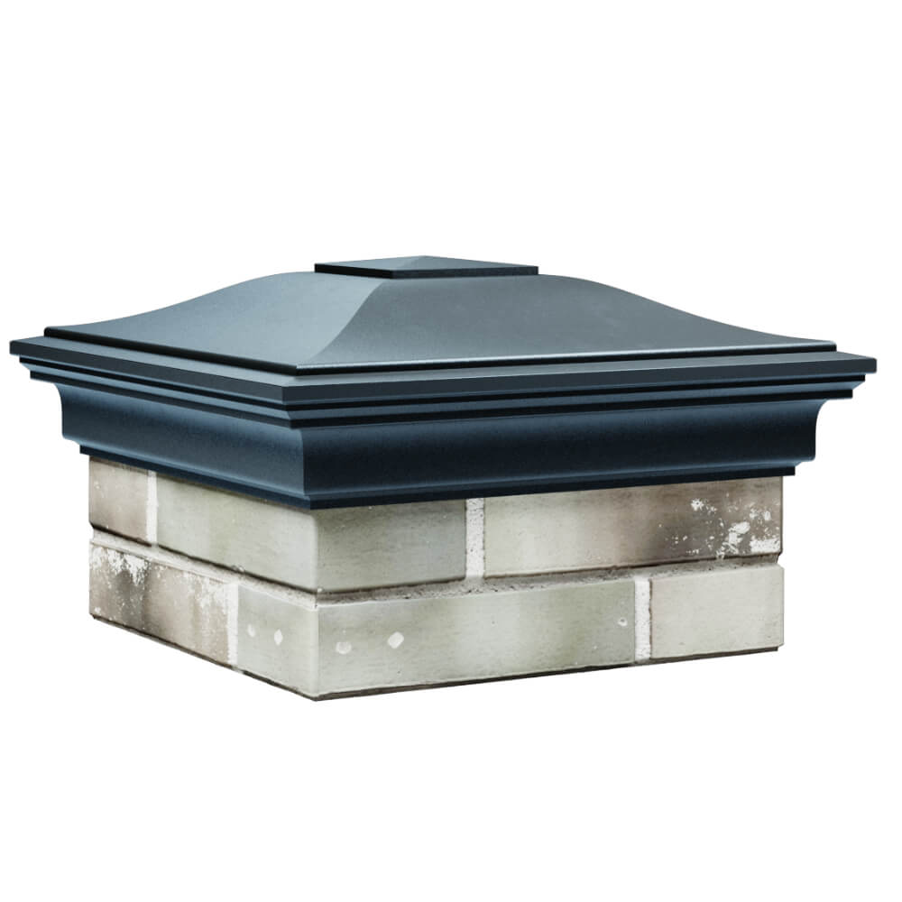 Колпак Zking Монблан Серый на столб 1.5х1.5 кирпича (385х385мм) в Брянске фото