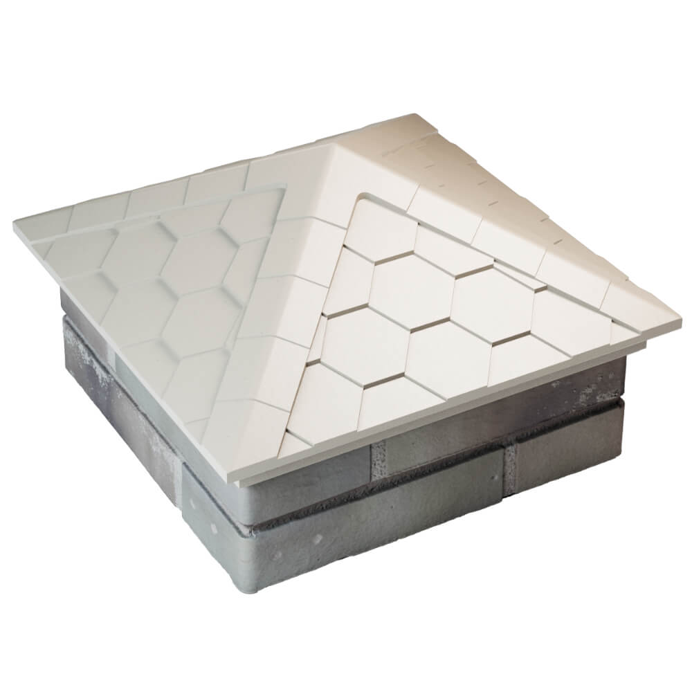 Колпак Zking Эверест Бежевый на столб 1.5х1.5 кирпича (390х390мм) в Брянске фото