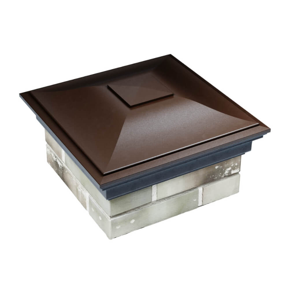 Колпак Zking Монблан Коричневый на столб 1.5х1.5 еврокирпича 0.7НФ (355х355мм) в Брянске фото