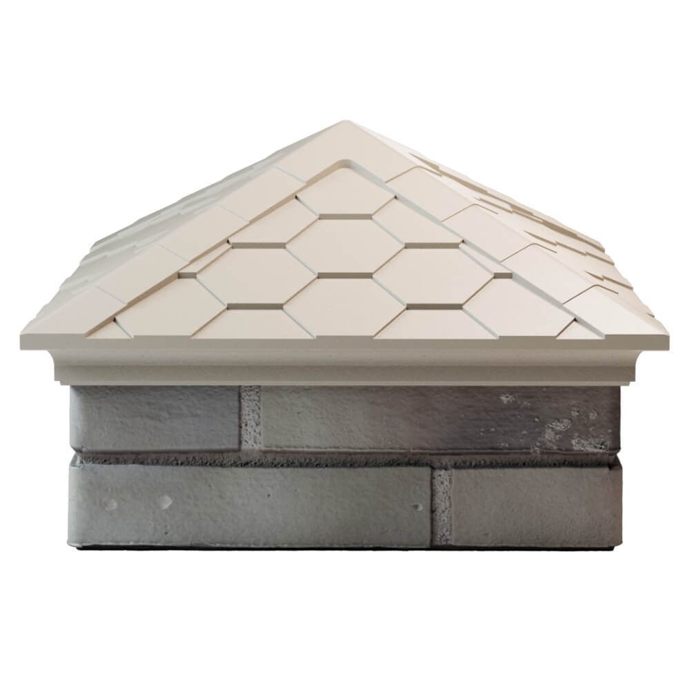 Колпак Zking Эверест Бежевый на столб 1.5х1.5 кирпича (390х390мм) Брянск фото