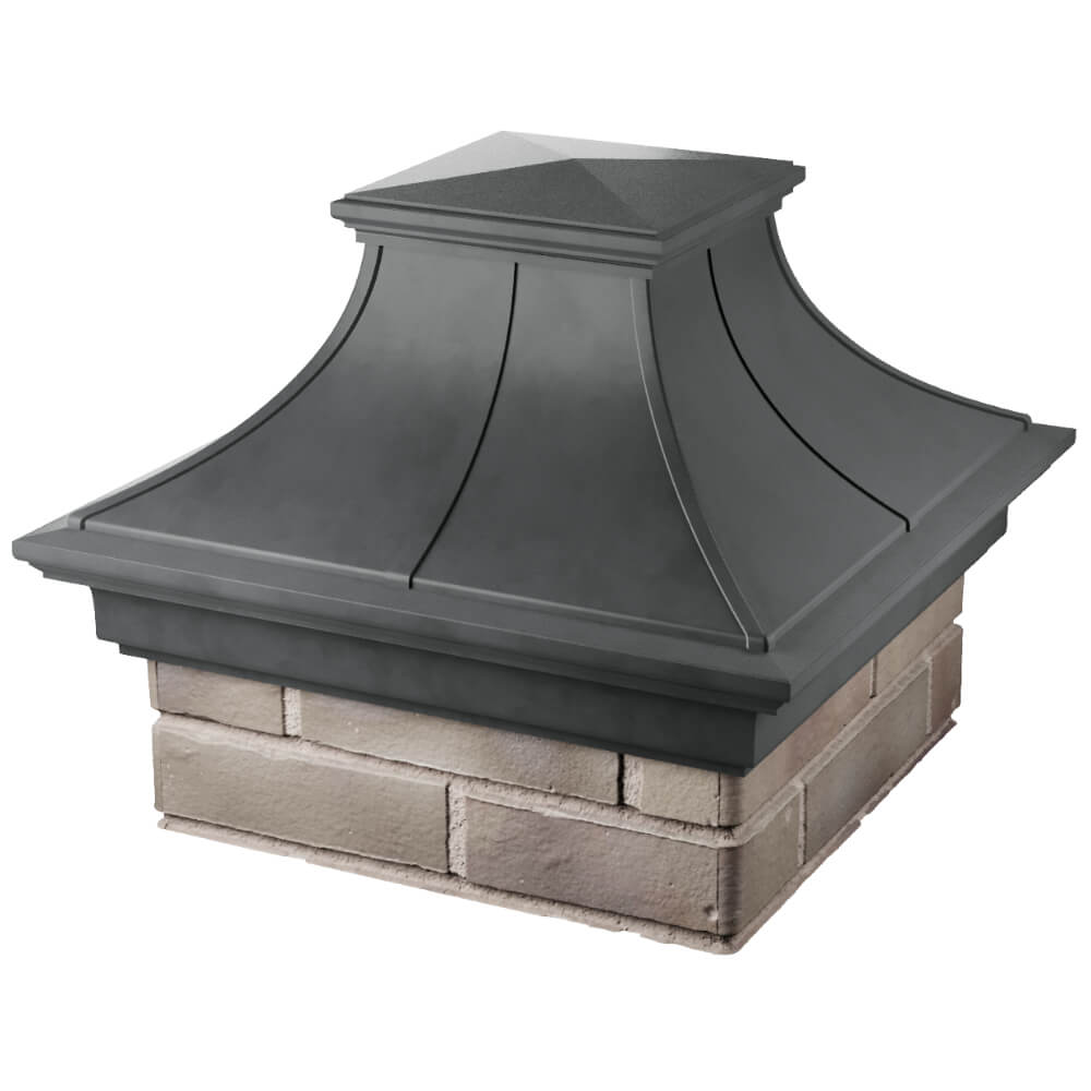 Колпак Zking Монблан Премиум Серый на столб 1.5х1.5 кирпича (385х385мм) в Брянске фото