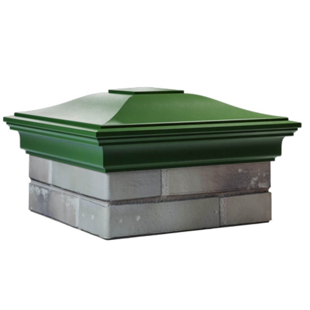 Колпак Zking Монблан Зеленый на столб 1.5х1.5 кирпича (385х385мм) в Брянске фото