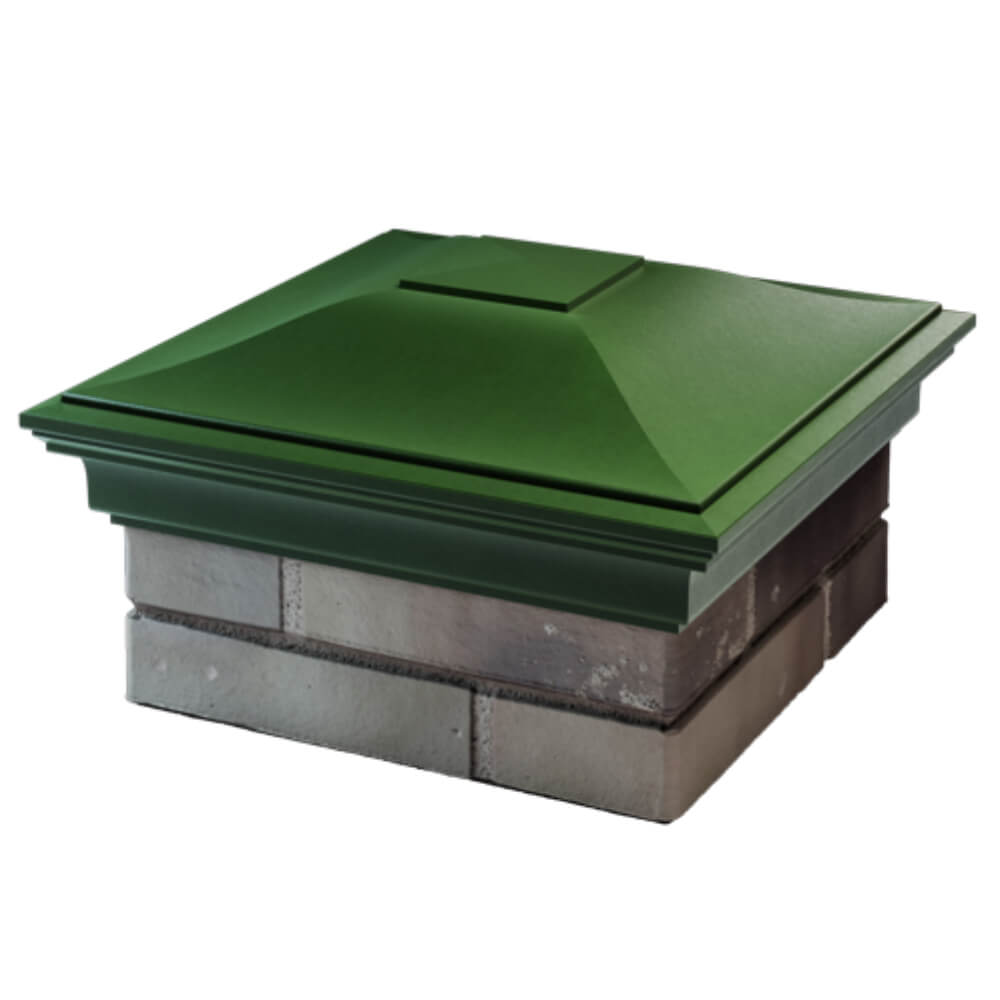 Колпак Zking Монблан Зеленый на столб 1.5х1.5 кирпича (385х385мм) в Брянске фото