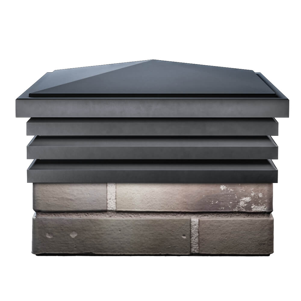 Колпак Zking Бона ХайТек Серый на столб 1.5х1.5 кирпича (385х385мм) Брянск фото