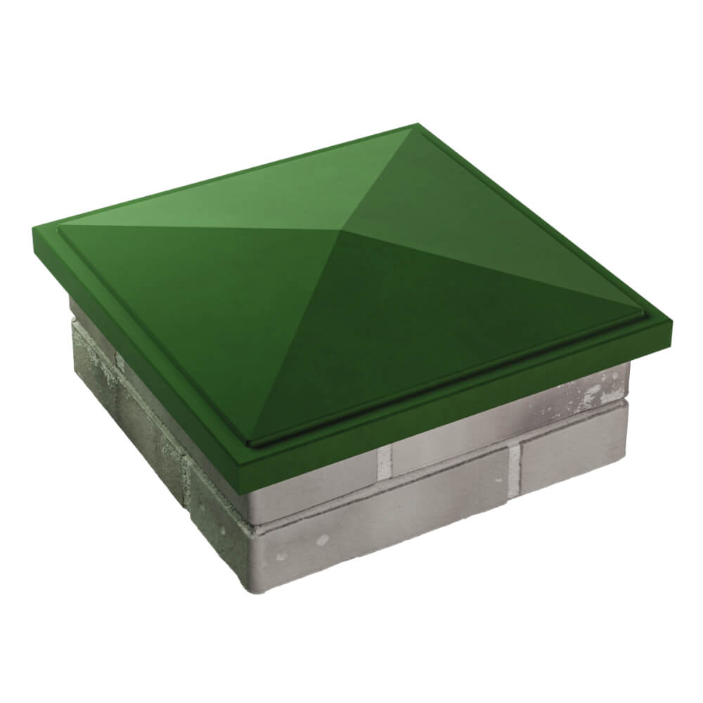 Колпак Zking БонаМоно Зеленый на столб 1.5х1.5 кирпича (385х385, 400х400мм) в Брянске фото