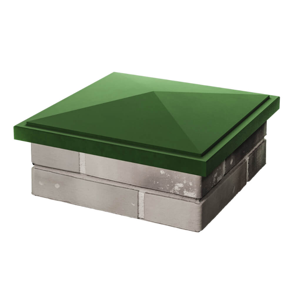 Колпак Zking БонаМоно Зеленый на столб 1.5х1.5 кирпича (385х385, 400х400мм) в Брянске фото