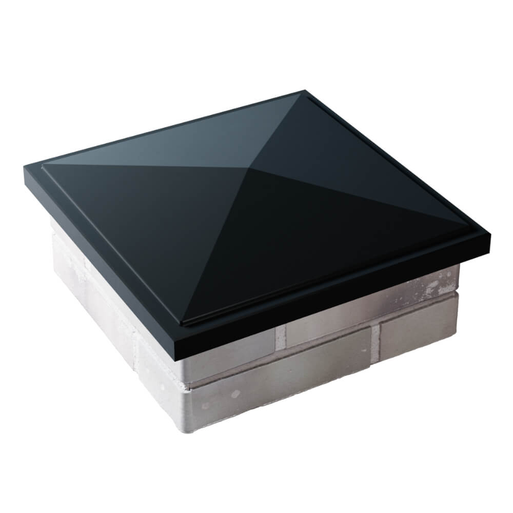 Колпак Zking БонаМоно Черный на столб 1.5х1.5 кирпича (385х385, 400х400мм) в Брянске фото