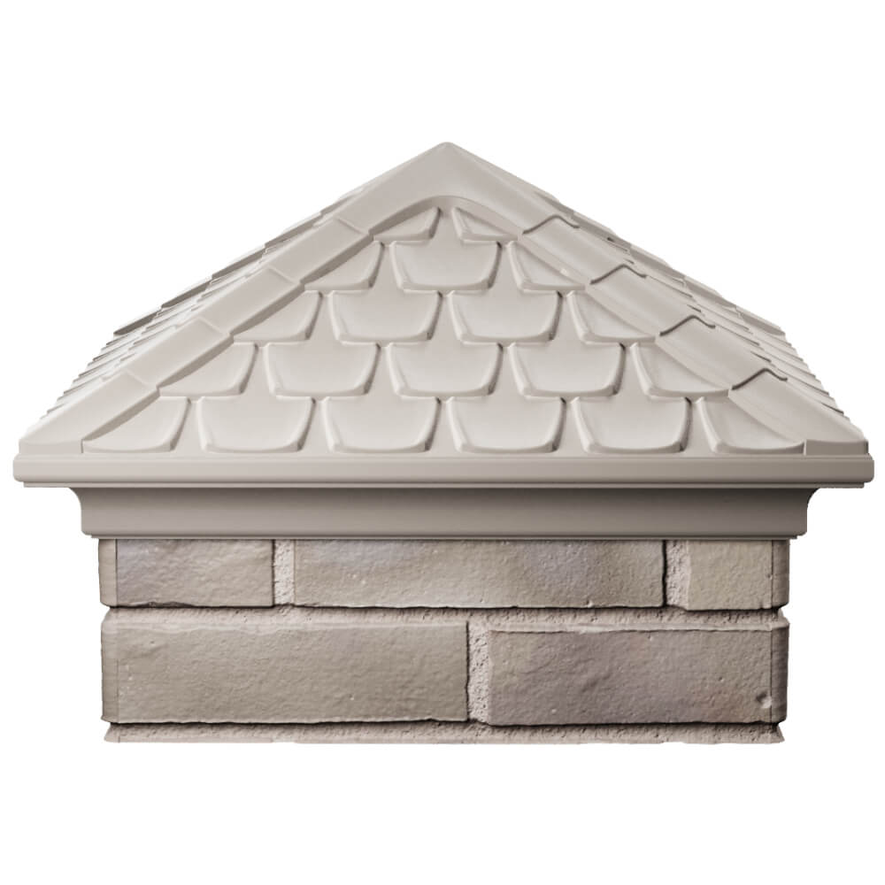 Колпак Zking Эльбрус Бежевый на столб 1.5х1.5 кирпича (385х385мм) Брянск фото