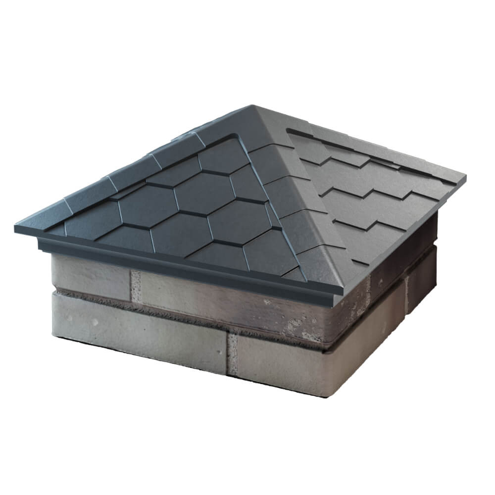 Колпак Zking Эверест Серый на столб 1.5х1.5 кирпича (390х390мм) в Брянске фото