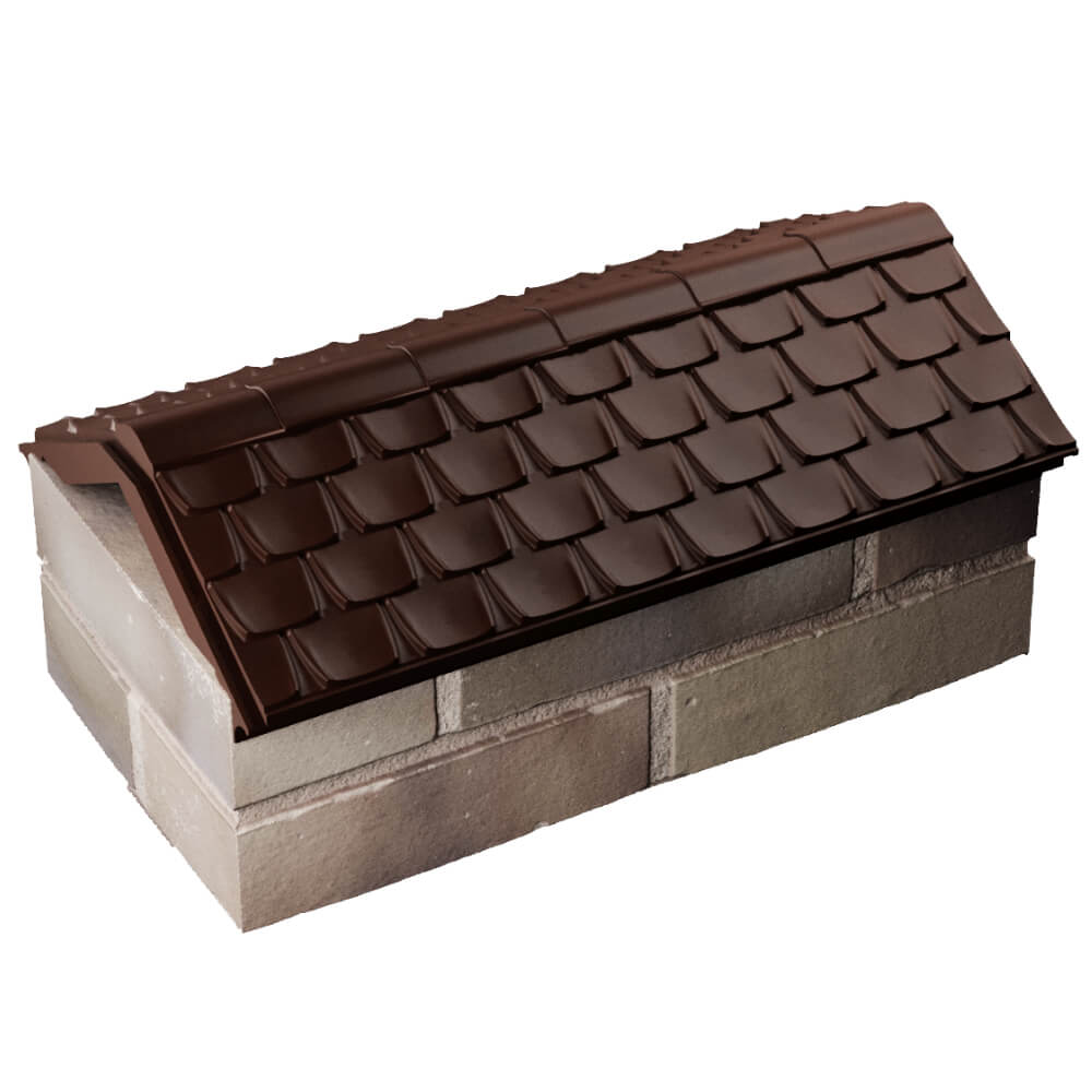 Парапет Zking Эльбрус Коричневый с посадкой на 1 кирпич (255мм) в Брянске фото