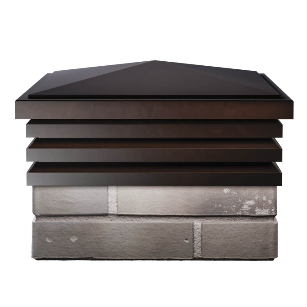 Колпак Zking Бона ХайТек Коричневый на столб 1.5х1.5 кирпича (385х385мм) Брянск фото