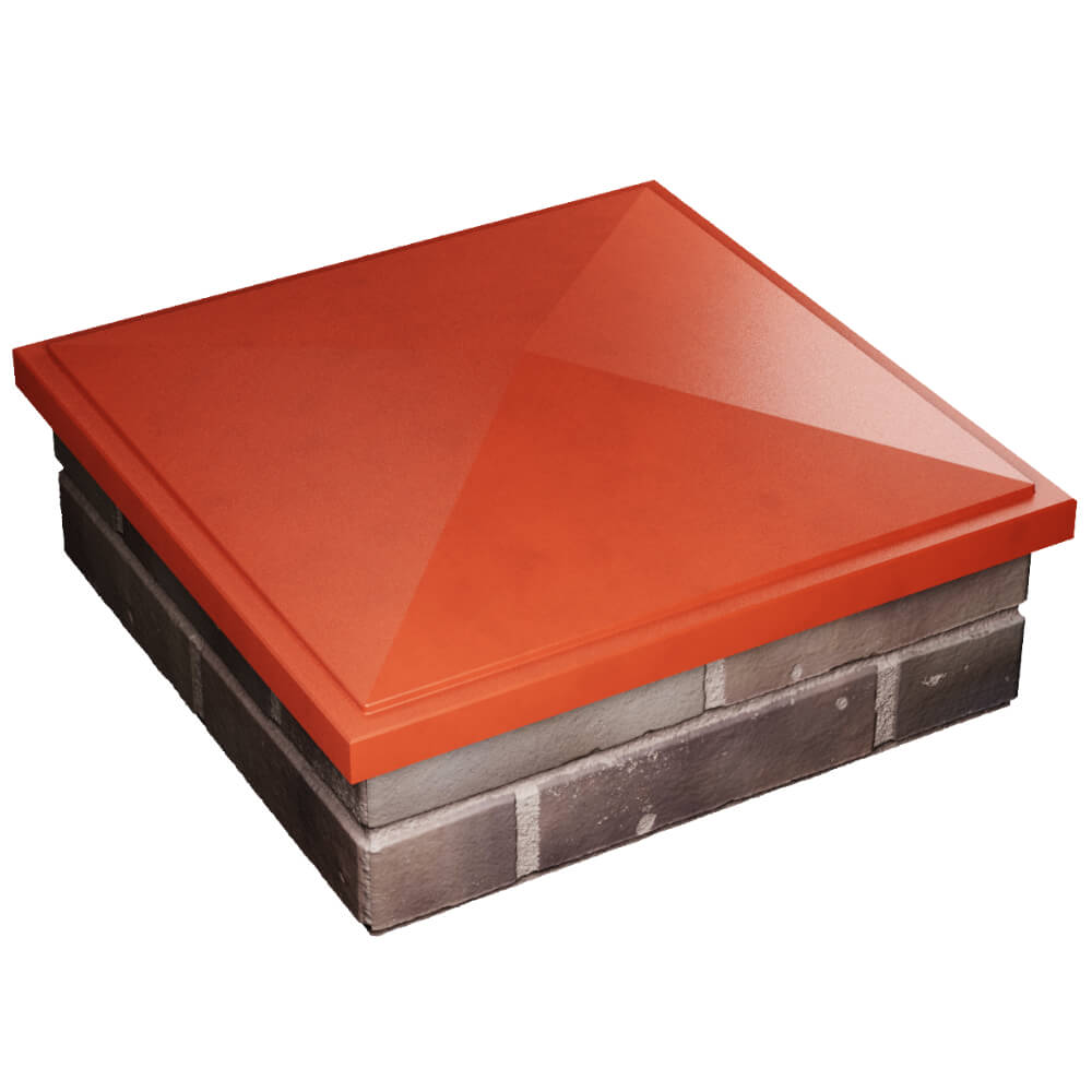 Колпак Zking БонаМоно Красный на столб 2х2 кирпича (515х515, 530х530мм) в Брянске фото