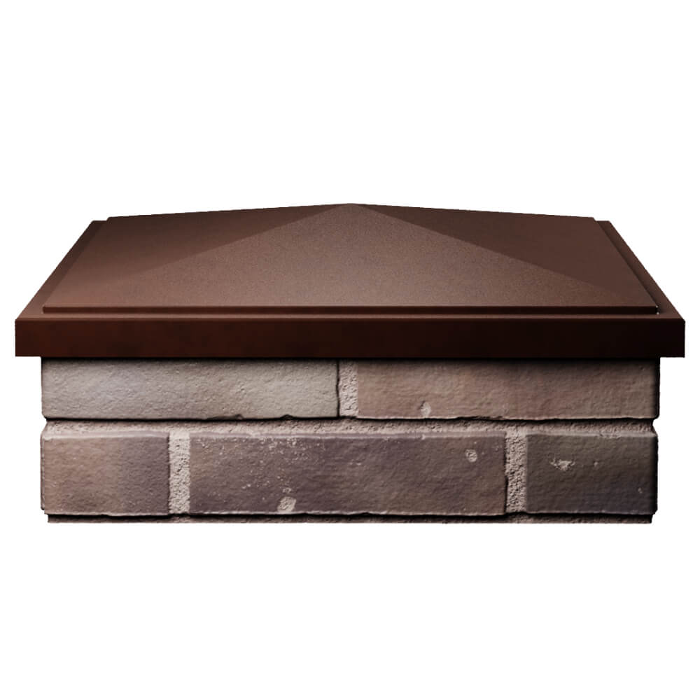 Колпак Zking БонаМоно Коричневый на столб 2х2 кирпича (515х515, 530х530мм) Брянск фото