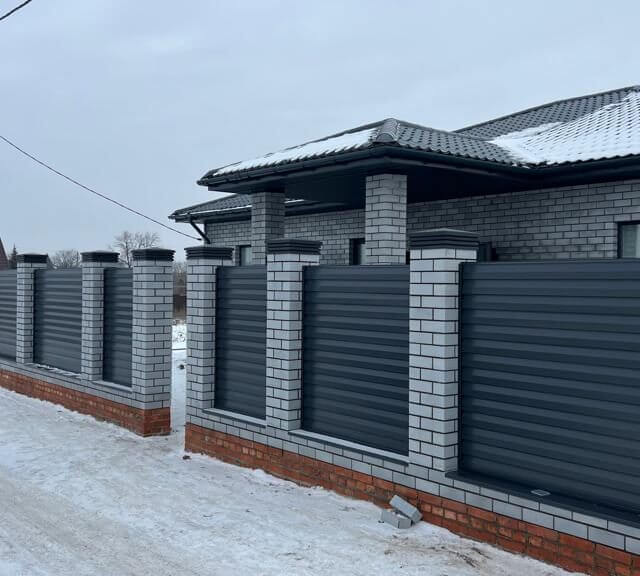 Колпак Zking Бона ХайТек Серый на столб 1.5х1.5 кирпича (385х385мм) в Брянске фото