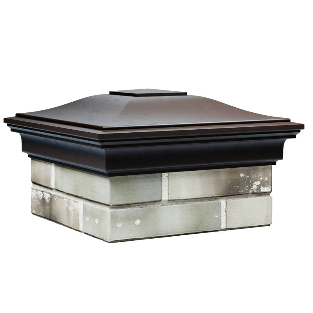 Колпак Zking Монблан Коричневый на столб 1.5х1.5 кирпича (385х385мм) в Брянске фото