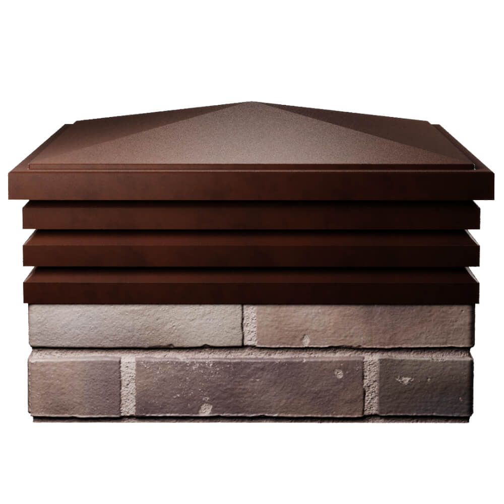 Колпак Zking Бона ХайТек Коричневый на столб 2х2 кирпича (513х513мм) Брянск фото