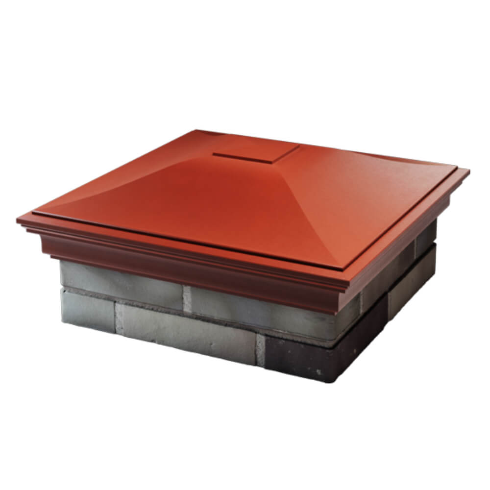 Колпак Zking Монблан Красный на столб 2х2 кирпича (515х515мм) в Брянске фото