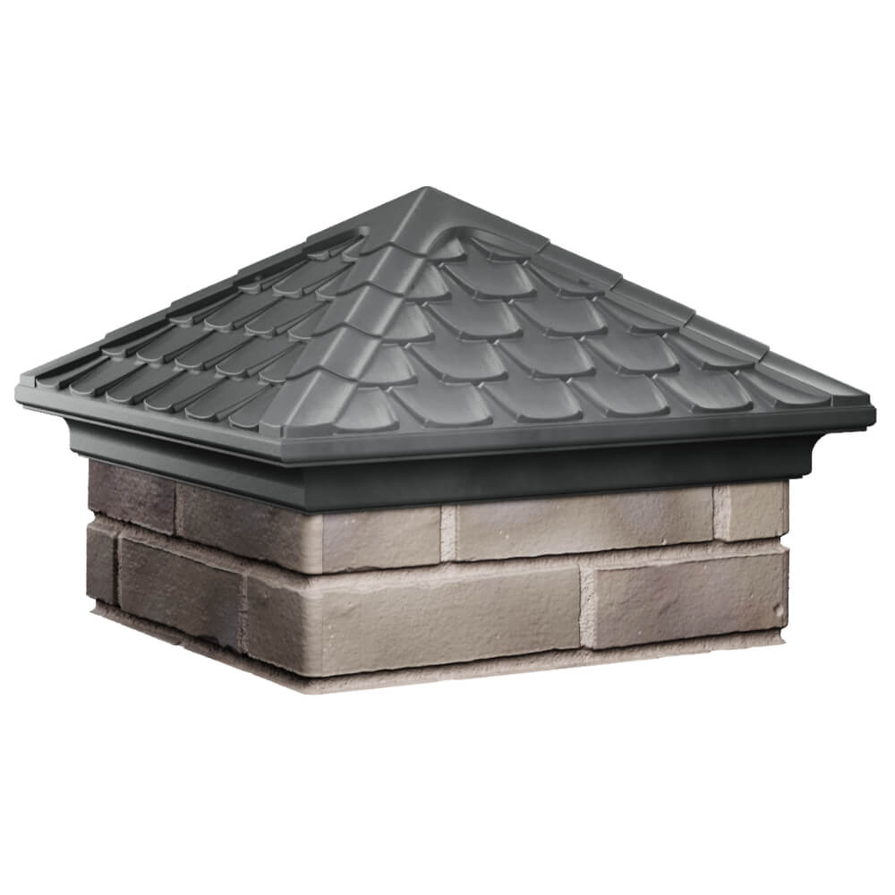 Колпак Zking Эльбрус Серый на столб 1.5х1.5 кирпича (385х385мм) в Брянске фото