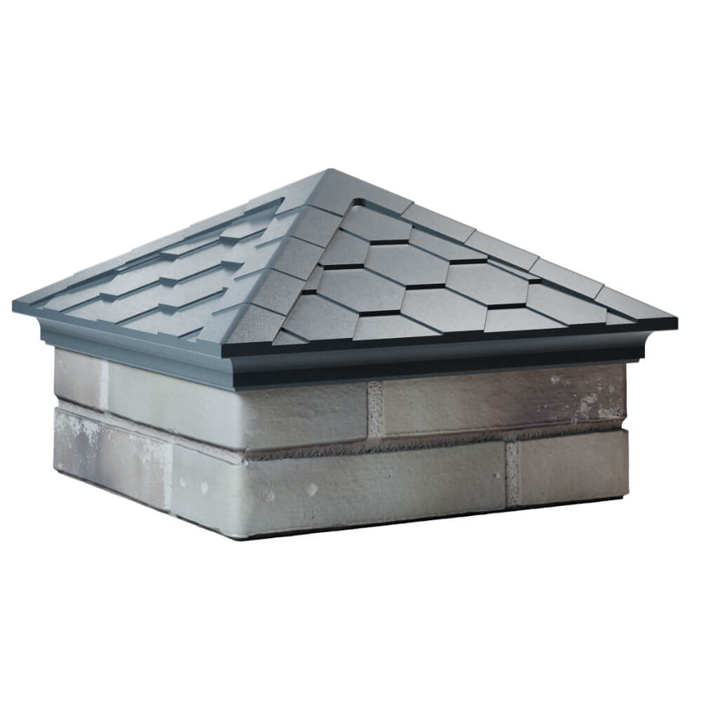 Колпак Zking Эверест Серый на столб 1.5х1.5 кирпича (390х390мм) в Брянске фото